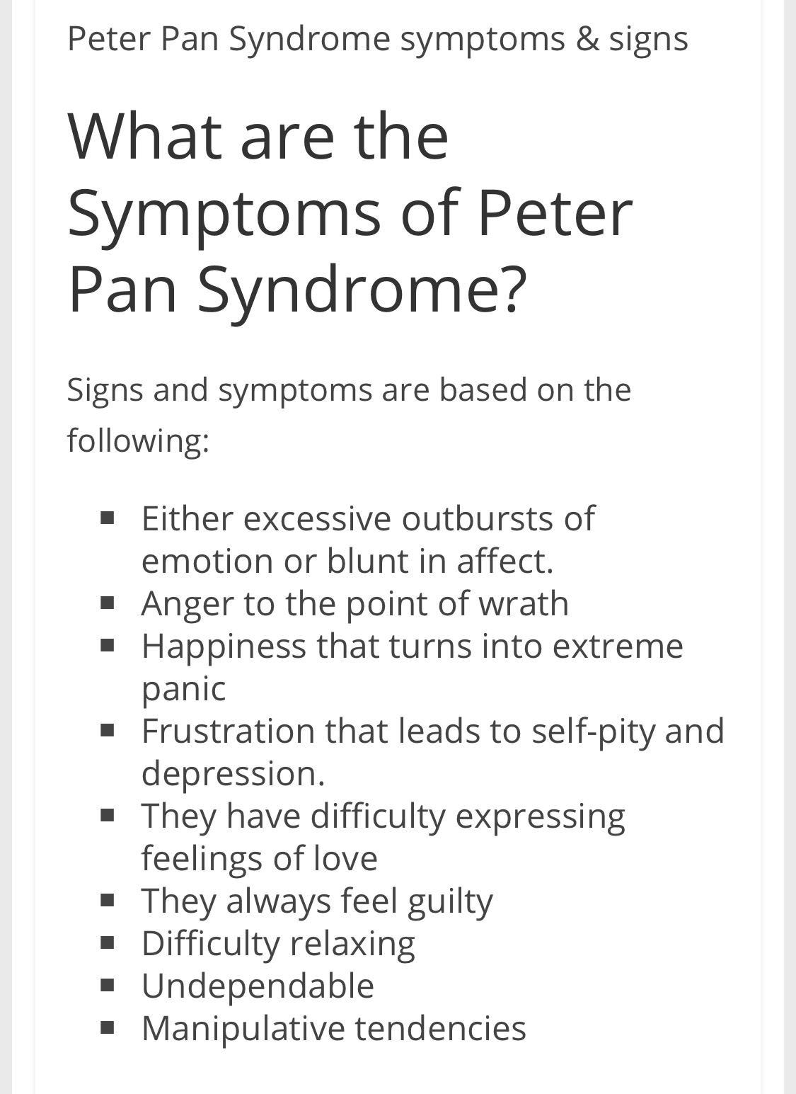 Peter Pan Syndrome Symptoms And Phrases Edition Time — free download